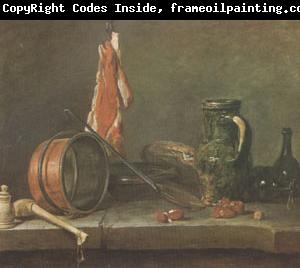 Jean Baptiste Simeon Chardin A Lean Diet  With Cooking Utensils (mk05)